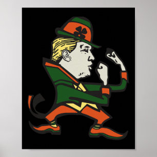 Poster Dia de São Patrício de Trump Engraçado Dia de São