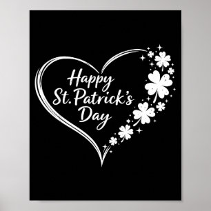Poster Dia de São Patrício feminino meninas irlandês trev