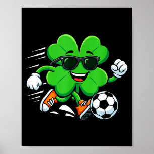 Poster dia de são patrício futebol trevo esporte dia de p