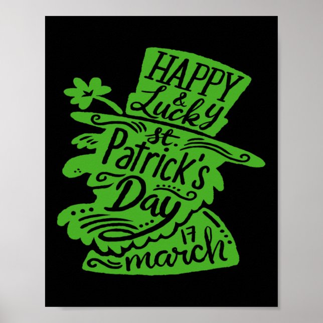 Poster Dia de São Patrício Irlandês D e Bebedeira  (Frente)