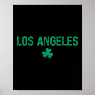 Poster Dia de São Patrício Los Angeles Shamrock Irlandês