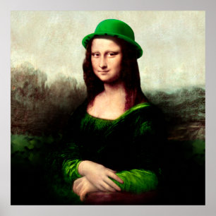 Pôster Dia de São Patrício - Mona Lisa Sortuda