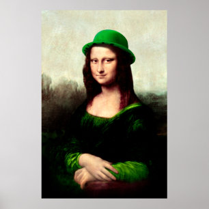 Pôster Dia de São Patrício - Mona Lisa Sortuda