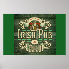 Poster Dia de São Patrício Personalizado Funny Irish Pub