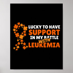 Poster Dia de São Patrício Quatro Leucemia Laranja De Pel