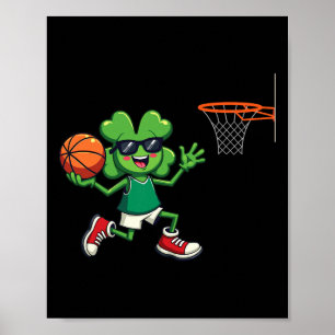 Poster Dia de São Patrício Sketll Mergulho Esportes Homen