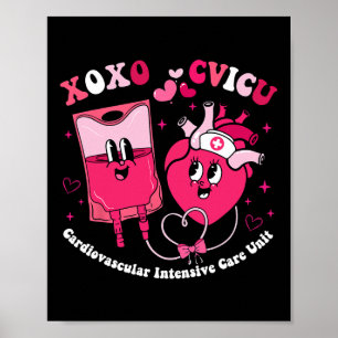 Poster Dia de São Valentim da Cvicu em Cuidados Intensivo