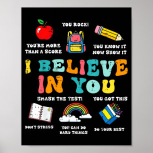 Poster Dia de Teste Acredite no Professor Estado Teste Mu
