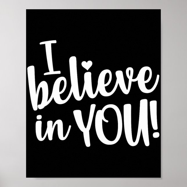 Poster Dia De Teste Acredito Em Testar Proctor De Exame (Frente)