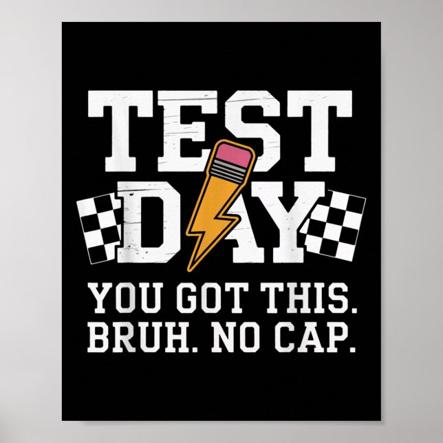 Poster Dia de Teste Bruh Sem Limite Motivação (Frente)