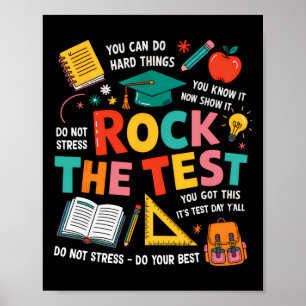 Poster Dia de Teste Divertido Professor Aluno Teste Engra