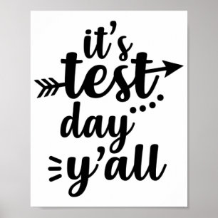 Poster Dia de Teste É Professor de Exame no Dia de Teste