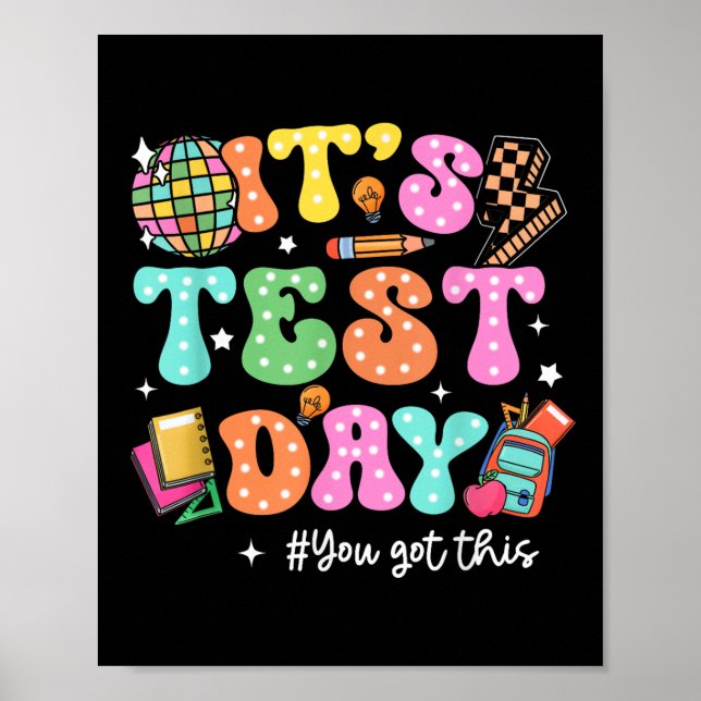 Poster Dia De Teste Engraçado É O Dia De Teste Que Você T (Frente)