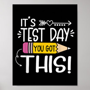 Poster Dia De Teste Engraçado É O Dia De Teste Que Você T
