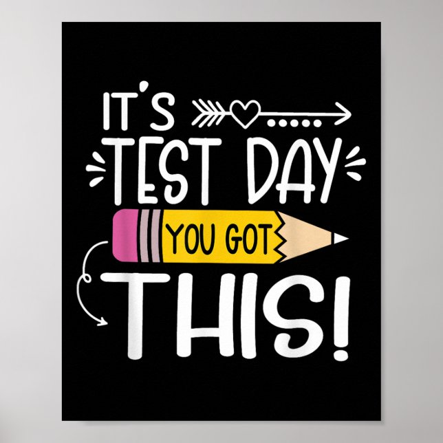 Poster Dia De Teste Engraçado É O Dia De Teste Que Você T (Frente)