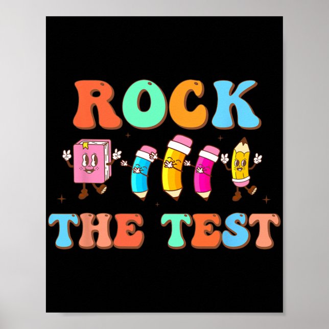 Poster Dia de Teste Feliz para Estudante de Professores (Frente)