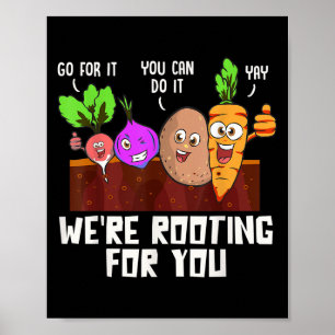 Poster Dia De Teste Motivacional Legumes Engraçados Prese