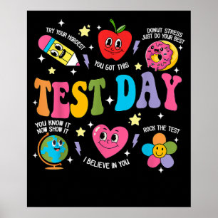 Poster Dia de Teste Rock The Test Dia de Testes Motivacio