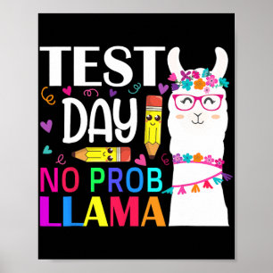 Poster Dia de Teste Sem Prob Llama Llama Professor