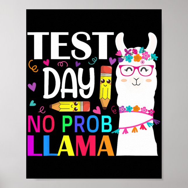 Poster Dia de Teste Sem Prob Llama Llama Professor (Frente)