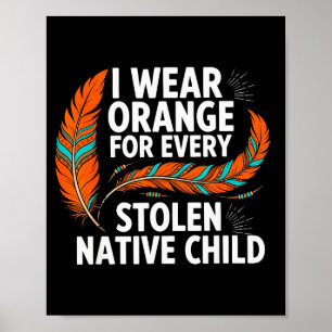 Poster Dia de Unidade Laranja Toda Criança Mulheres Nativ