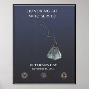 Poster Dia de veteranos do vintage, 2005 -