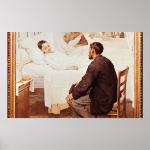 Pôster Dia de visita no hospital, 1889