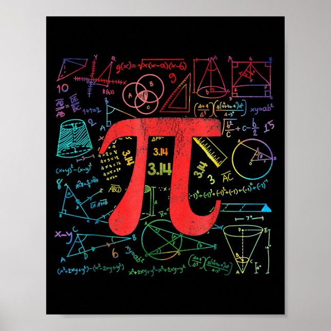 Poster Dia Divertido do Pi Equação Matemática Professor A (Frente)