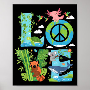 Poster Dia do amor à terra 2026 amantes de animais ambien