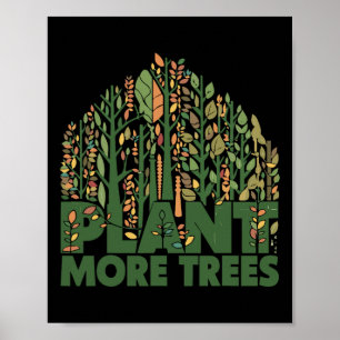 Poster Dia do Árvore Planta Mais Árvores Chegam Dia do Te