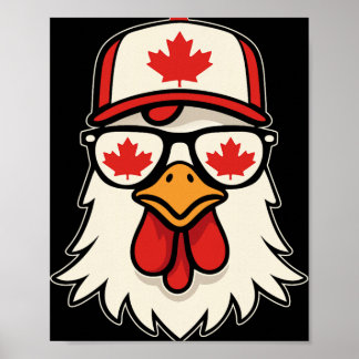 Poster Dia do Canadá Bandeira Canadense Folha de Bordo Fr