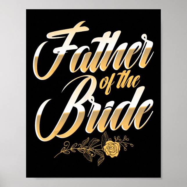 Poster Dia Do Casamento Pai Da Noiva Bri (Frente)