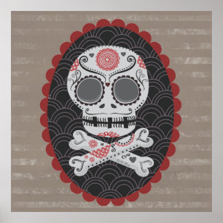 Pôster Dia do crânio morto Día de los Muertos calaveras
