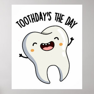 Poster Dia do Dente É Dia Piadas Engraçadas de Dente