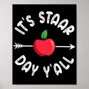 Poster Dia do Estadas Yall Texas Staar - Dia do Teste
