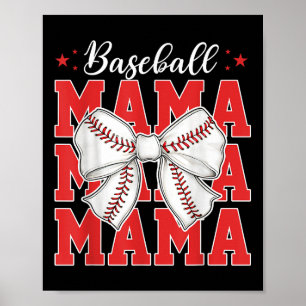 Poster Dia do Jogo Baseball Mãe Baseball Mama Beball Mama