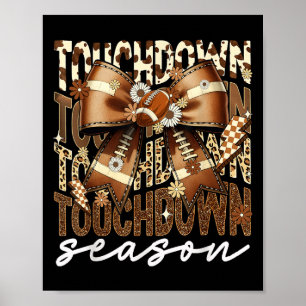Poster Dia do Jogo de Arco de Futebol Americano