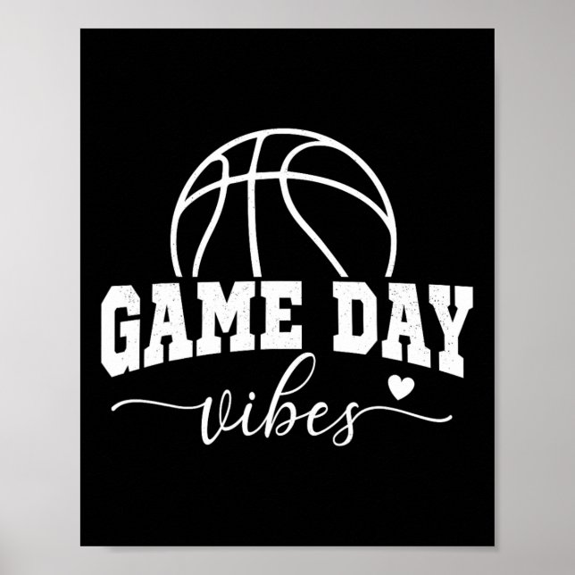 Poster Dia do jogo de basquete vence jogo de basquete (Frente)