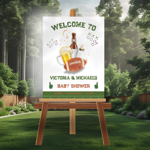 Poster Dia do Jogo dos casais Personalizados do Chá de fr