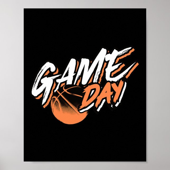 Poster Dia do Jogo - Jogando Basquete Motivacional (Frente)