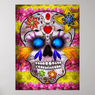 Poster Dia do morto - máscara de morte