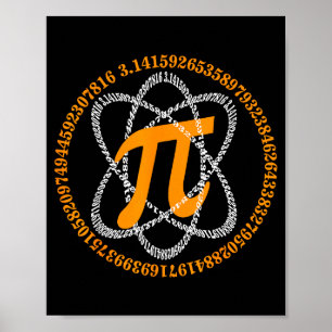 Poster Dia do Pi 3,14 Símbolo do Número Pi Presente de Ma