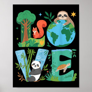 Poster Dia do Planeta Terra de Amor 2025 Aniversário Meio