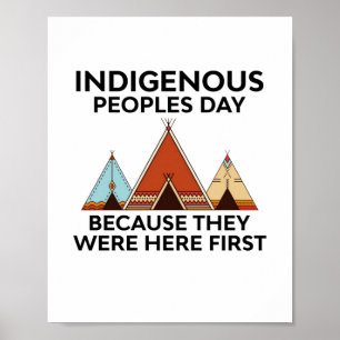 Poster Dia dos indígenas que estiveram aqui primeiro