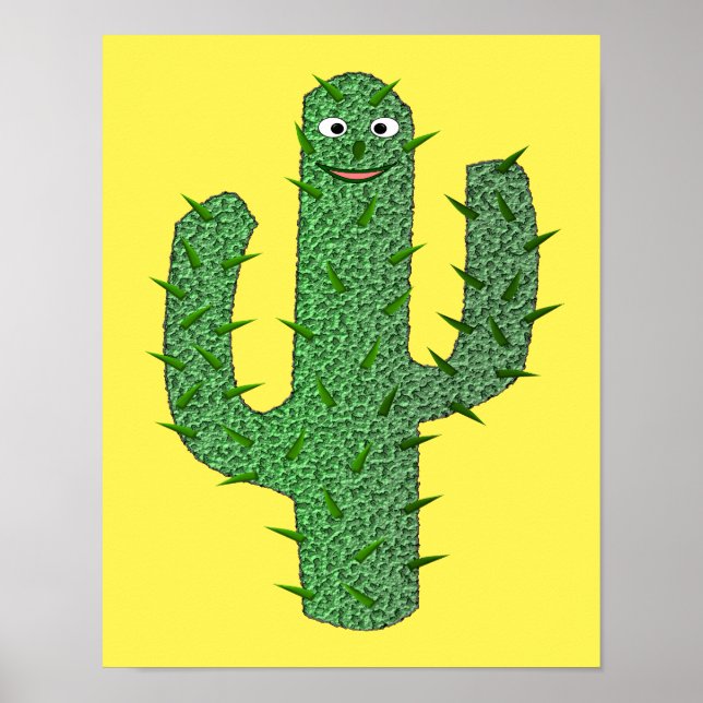 Poster Dia dos Mortos Felizes Cactus (Frente)