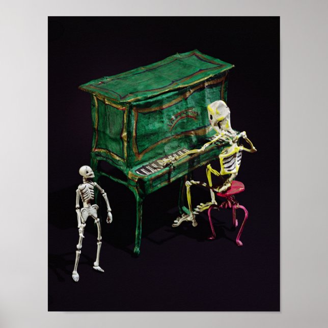 Pôster Dia dos Mortos figura como músicos (Frente)