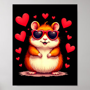 Poster Dia dos Namorados Amante de Hamster Fofo Groundhog