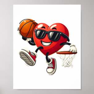 Poster Dia dos Namorados Basquete Enforcando Esportes Hom