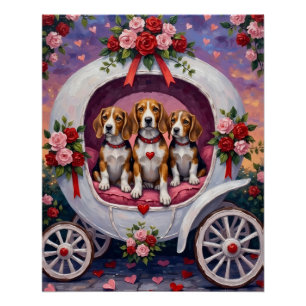 Pôster Dia dos Namorados Beagles