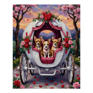 Pôster Dia dos Namorados Cachorro Chihuahua